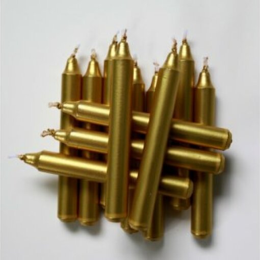 svíčky zlaté (metalické)